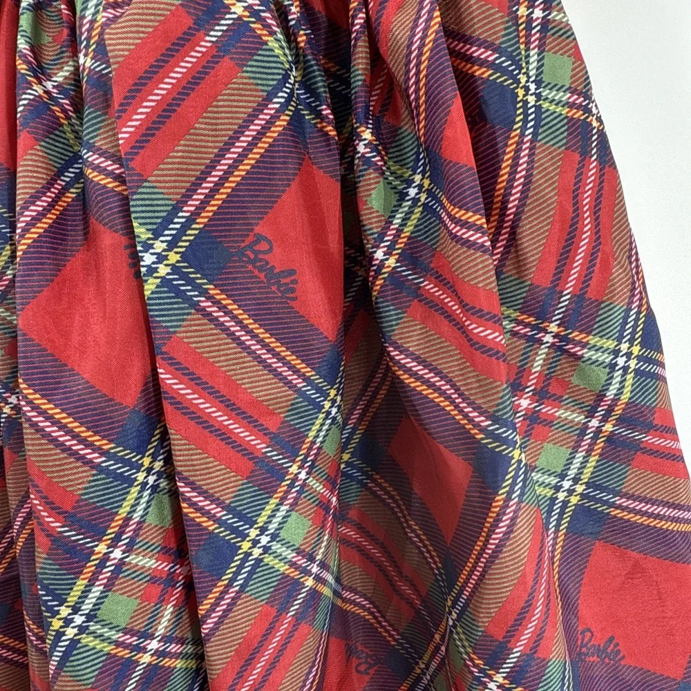 Barbie Tartan‎ And Velvet Holiday Dress 2T Ruffle
